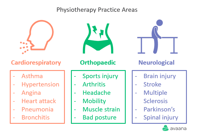 physiotherapy practice areas