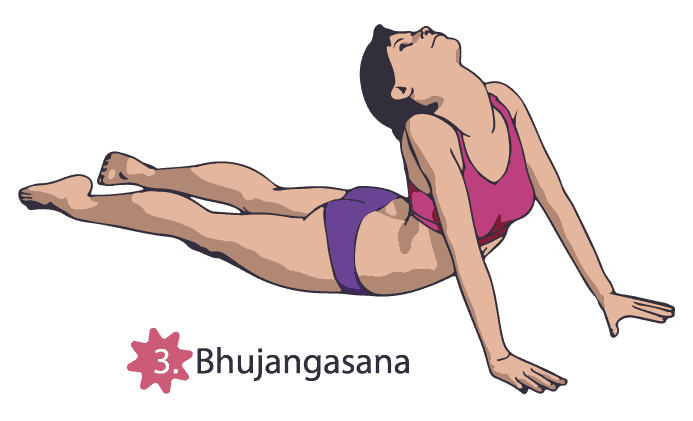 Bhujangasana yoga poses workout at home