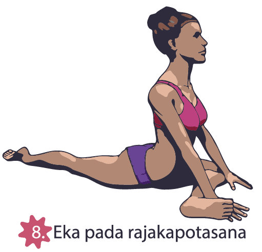 Eka pada rajakapotasana yoga poses workout at home