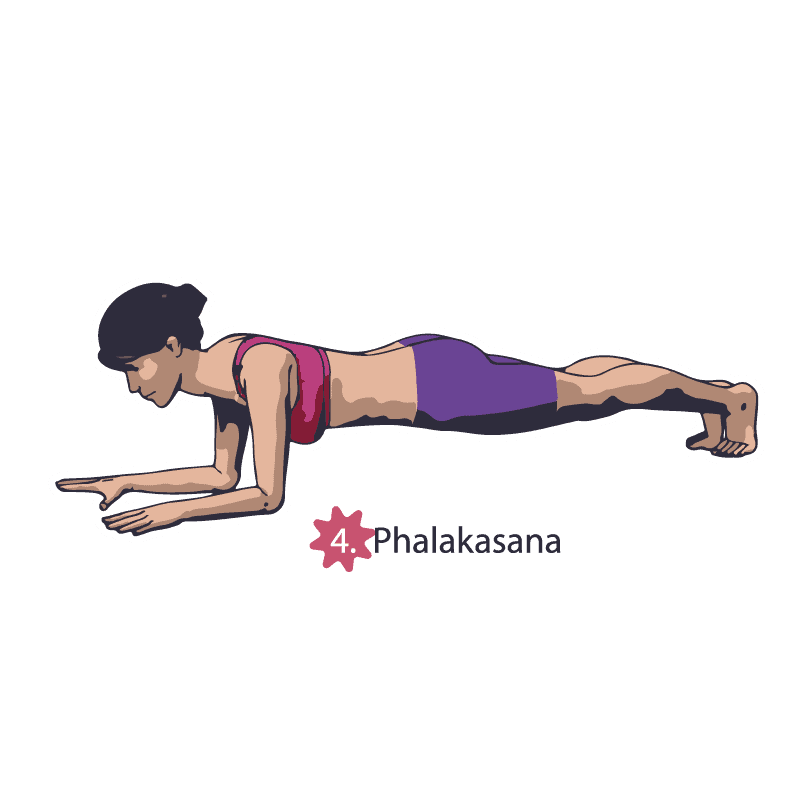 Yoga-inspired plank pose - instructions for 30 minute workout at home