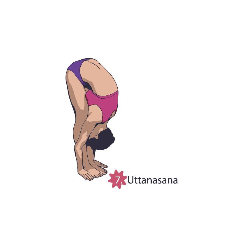 Forward bend for lower back and hamstring stretch - home workout