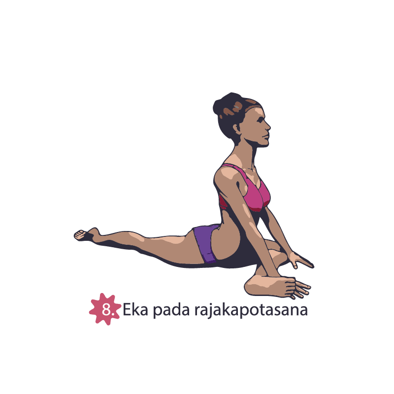 Pigeon pose for hip opening and lower back stretch - Short home workout