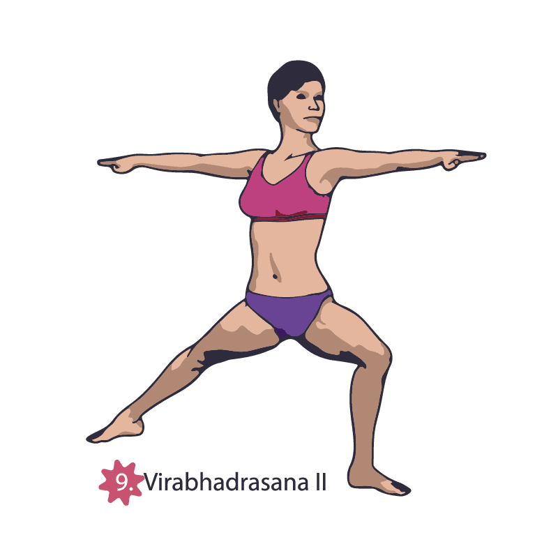 Warrior pose for confidence and calmness - Short home workout