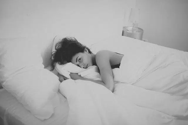 woman with menstrual cramps