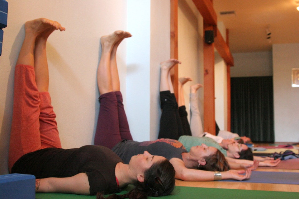 Legs up the wall - Restorative Yoga